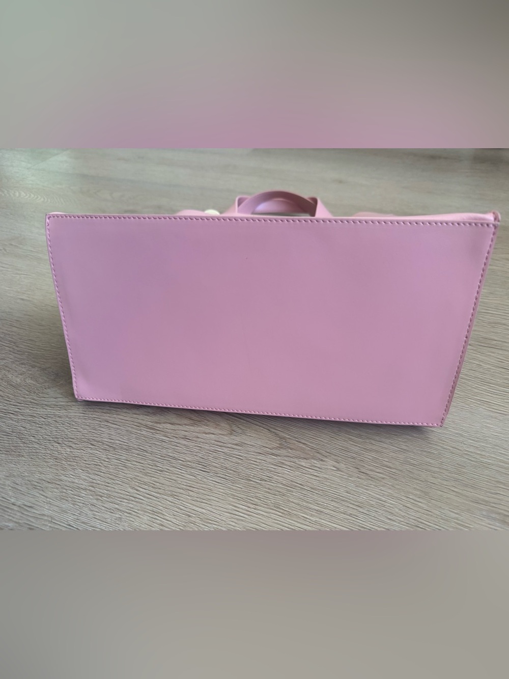 Furla Pink Leather Tote Bag Minimalist Italian Designer Handbag - Picture 4 of 4